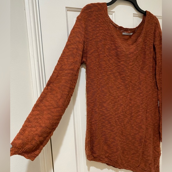 RUBBISH Knit Burnt Orange Slanted Front Sweater - Picture 4 of 10